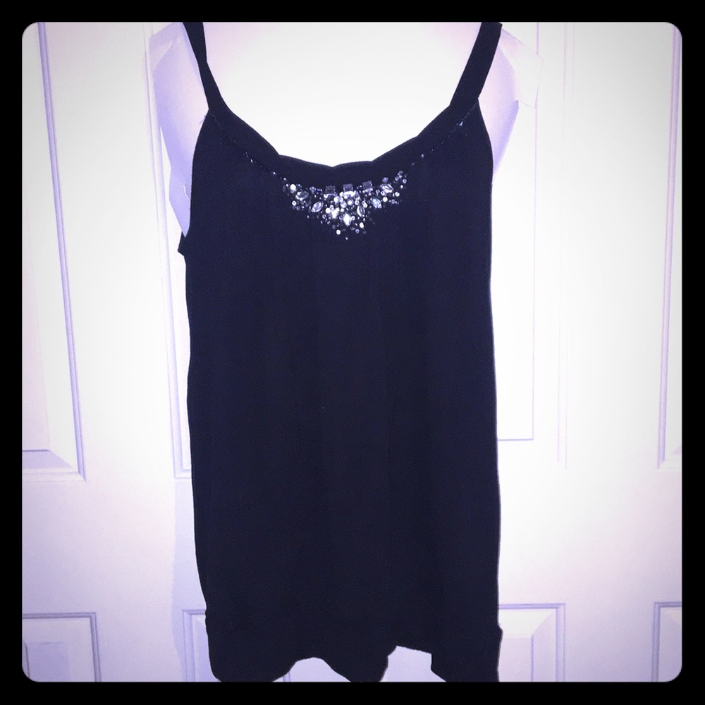 Black tank top with beautiful jeweled neckline